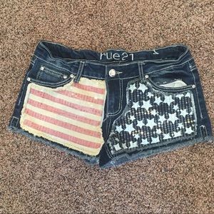 Rue 21 American Jean Shorts